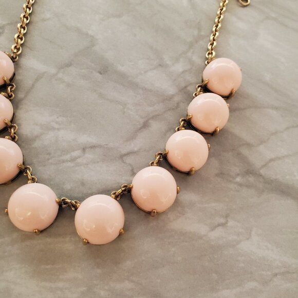 💕 J.Crew Light Blush Pink Enamal Dot Bubble Necklace 💕 - Picture 5 of 12